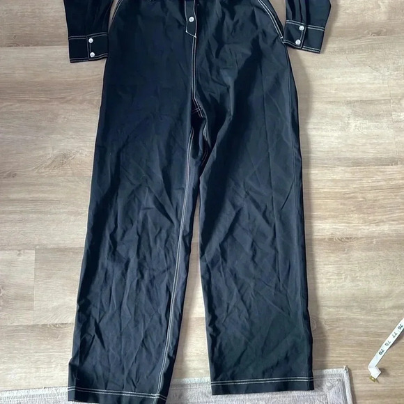 & OTHER STORIES Topstitched Belted Jumpsuit sz 8 - Picture 3 of 10